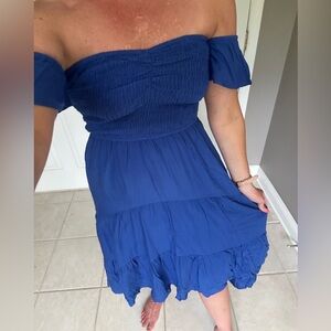 NWOT royal blue midi dress